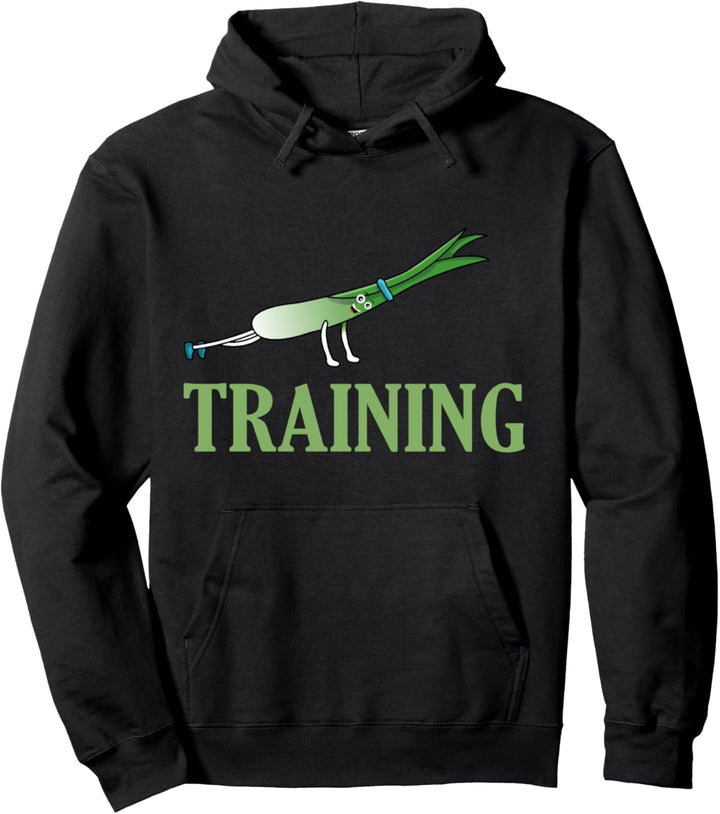 Lauch Training, Lauch Fitness, Lauch im Gym, lustiges Lauch Pullover Hoodie