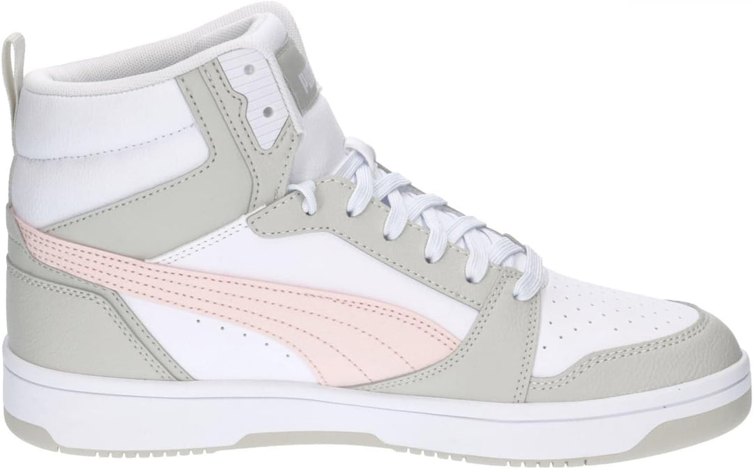 Puma Unisex Rebound V6Sneaker 37 EU Puma White Frosty Pink Sedate Gray, 37 EU Puma White Frosty Pink