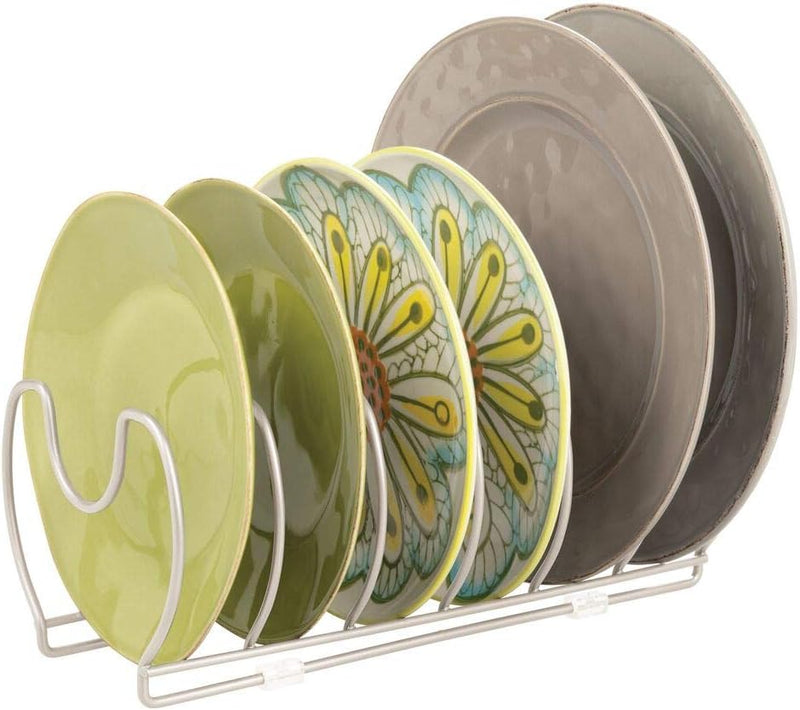 mDesign 2er-Set Geschirrablage für Kochtöpfe, Deckel und Pfannen – kompakter Topfdeckelhalter aus Me