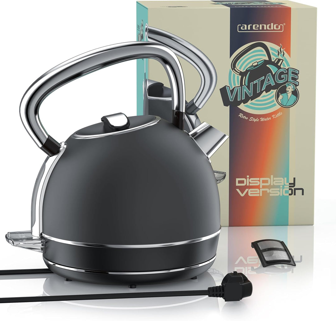 Arendo - Wasserkocher Edelstahl mit Temperatureinstellung - LED Anzeige mit Touch Panel - Wasserkess