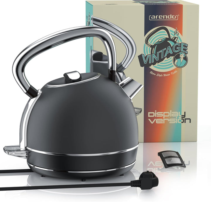 Arendo - Wasserkocher Edelstahl mit Temperatureinstellung - LED Anzeige mit Touch Panel - Wasserkess