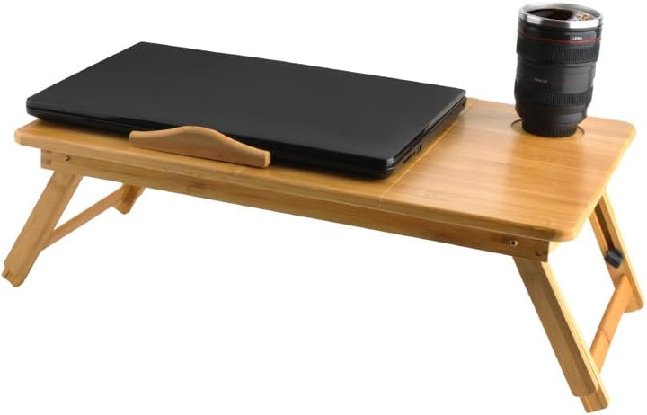 Ruhhy Laptoptisch Notebooktisch aus Bambus Betttisch Zeichentisch und Esstisch für Bett 67 x 28 x 26