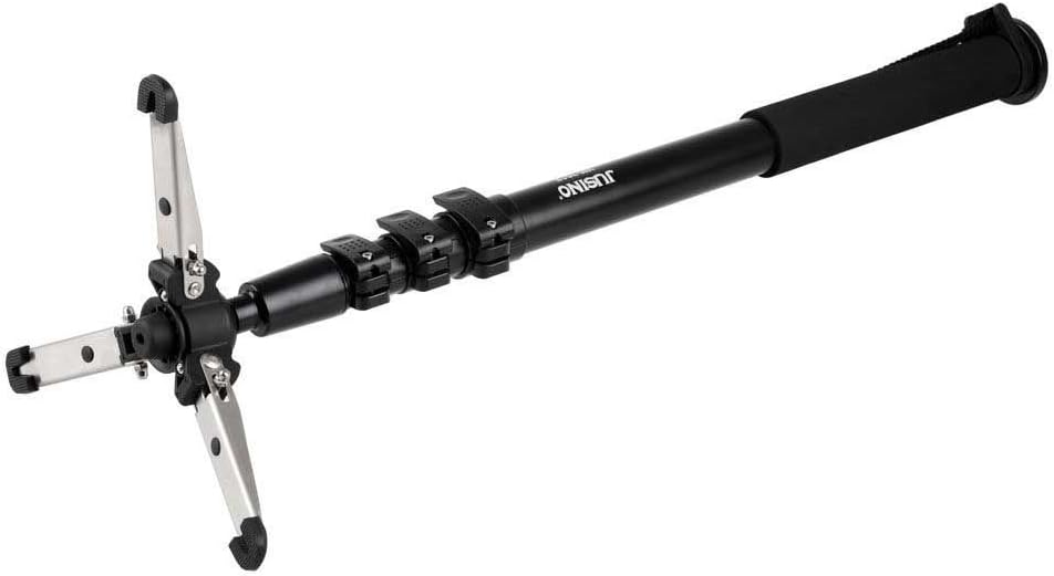 JUSINO Monopod mit abnehmbarem Fuss/Tischstativ (Schnellspannclips) VM-324E Aluminium-Monopod (ab 17