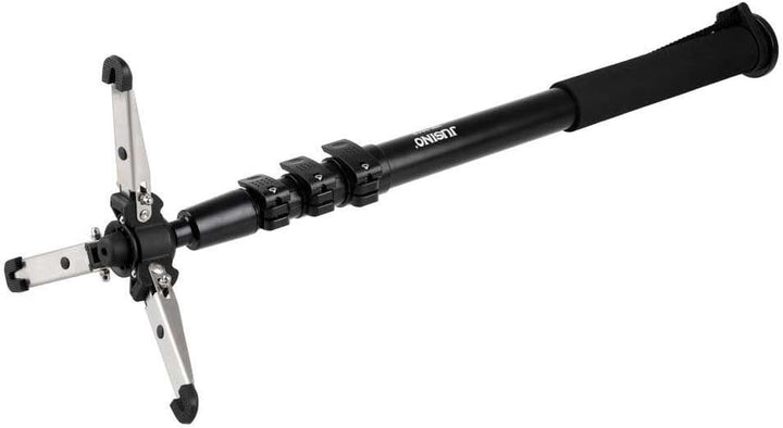 JUSINO Monopod mit abnehmbarem Fuss/Tischstativ (Schnellspannclips) VM-324E Aluminium-Monopod (ab 17