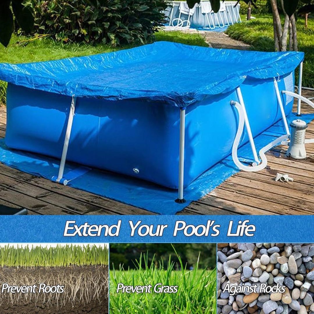 Pool-Pad, quadratisch, Ersatzplane, dicker Boden, Pool-Polsterung, für Terrassendielen, Gras, verhin