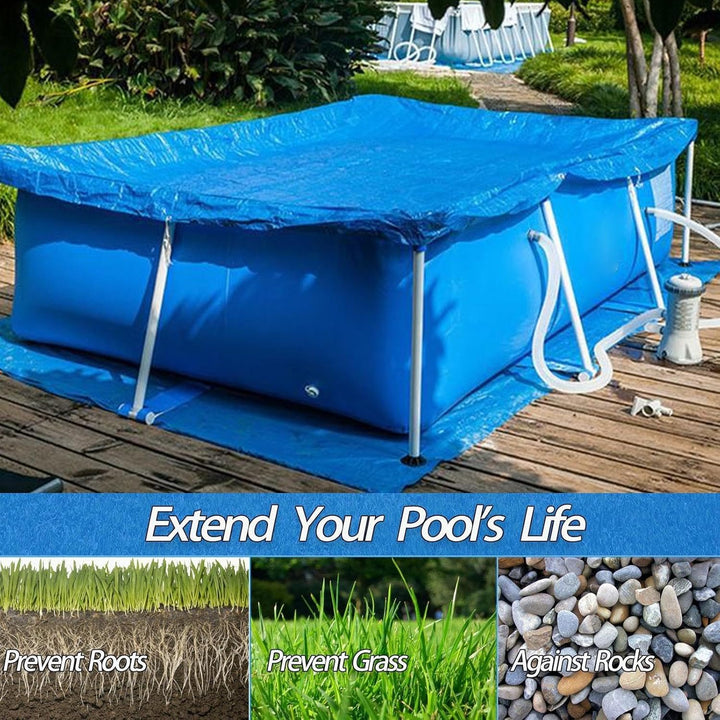 Pool-Pad, quadratisch, Ersatzplane, dicker Boden, Pool-Polsterung, für Terrassendielen, Gras, verhin