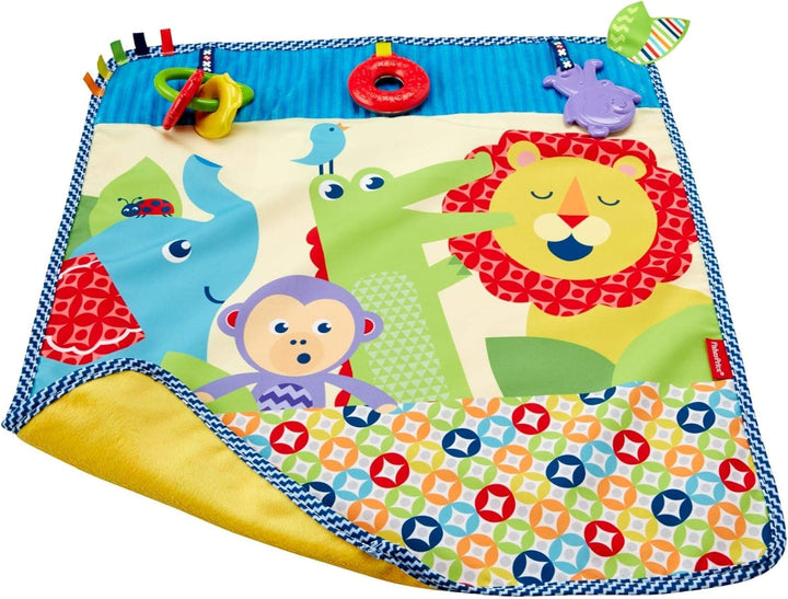 Fisher-Price DYW52 Kleine Tierfreunde-Spieldecke, Mehrfarbig