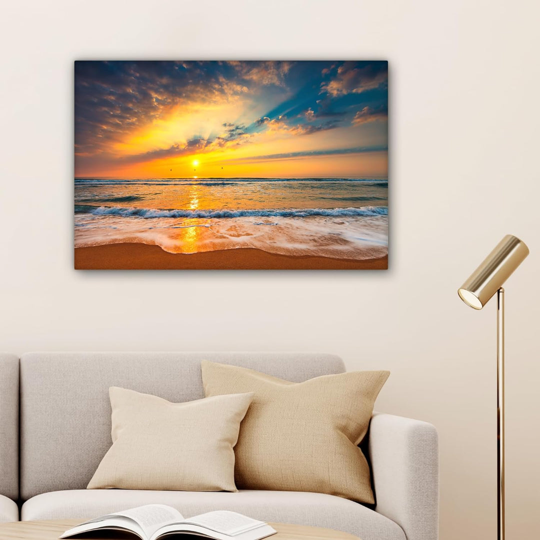 MuchoWow© Bilder 90x60 cm Wohnzimmer Deko Modern Wandbild Foto auf Leinwand Bild Schlafzimmer Room D