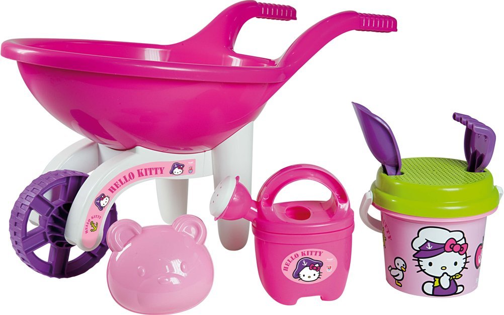 Simba 107136935 - Hello Kitty Schubkarre gefüllt, sortiert (1 Set)