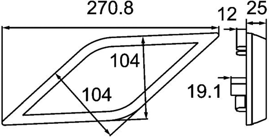 Hella 2NR 013 345-241 Nebelschlussleuchte - Shapeline Style - LED - 12/24V - Anbau/geschraubt - Lich