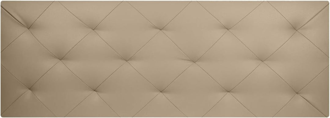 P17 - KOPFTEIL | Rückenlehne aus Kunstleder | Karamellfarbe | Diamantnaht | Abmessungen L.180 H.80 |