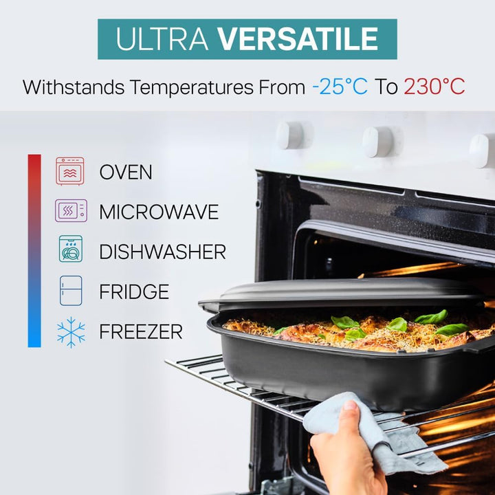TUPPERWARE UltraPro 2,0L Backform grau Bräter Ultra Pro H30 Auflaufform Form