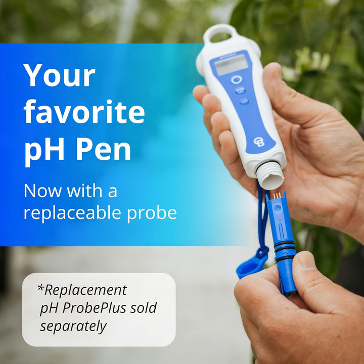 Bluelab pH PenPlus – pH- und Temperaturmessgerät mit austauschbarer Sonde, IP68 wasserdicht, beleuch