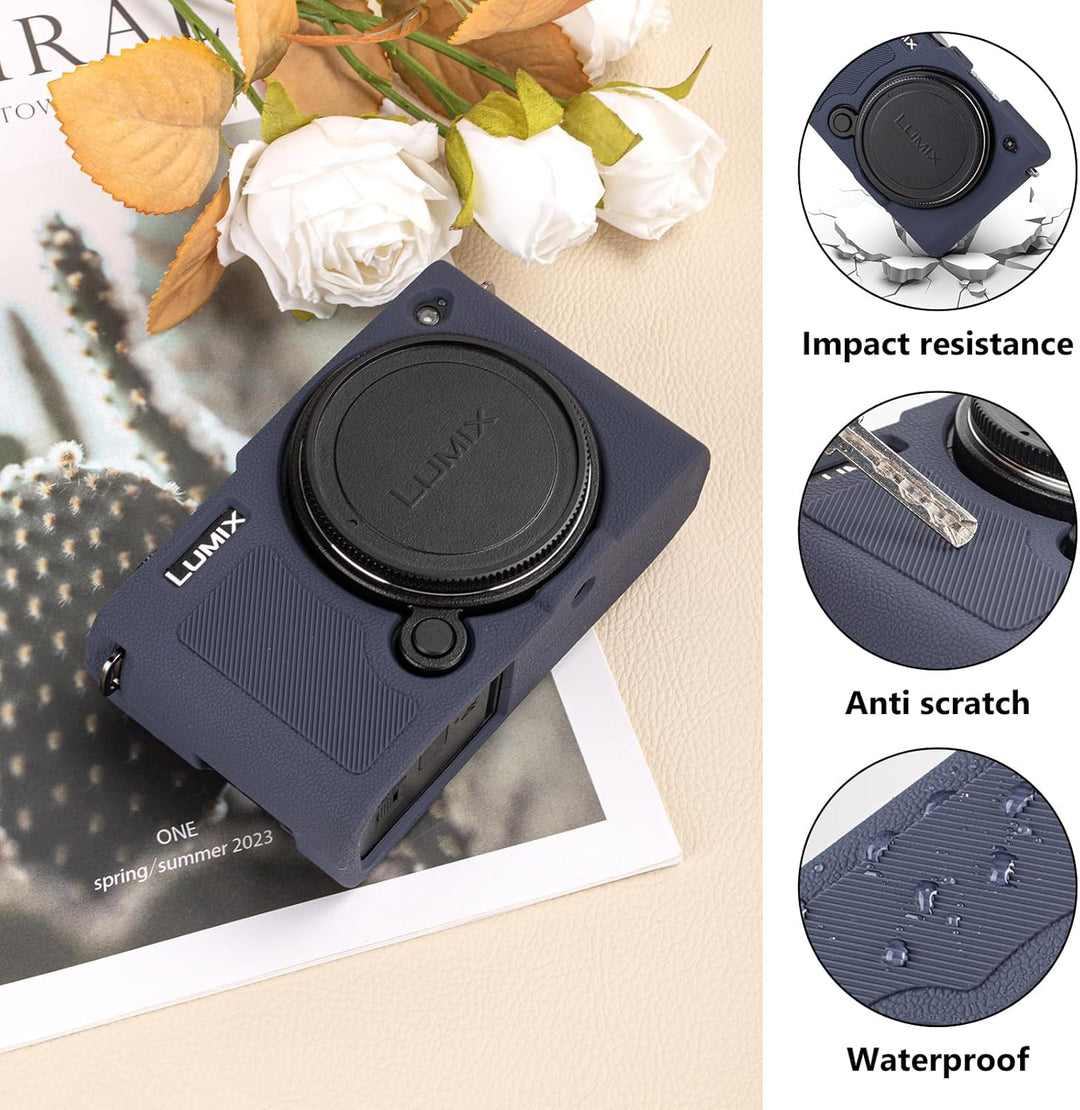 MUZIRI KINOKOO Weiche Silikon Tasche Kompatibel für Panasonic Lumix S9 Mirrorless Kamera, Schutzhüll