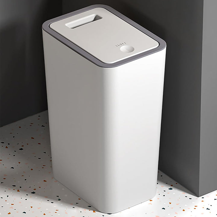 9L Mülleimer Bad,Mülleimer Küche,Schmaler Mülleimer Mit Deckel Mülleimer Geruchsdicht Pop-Up Deckel