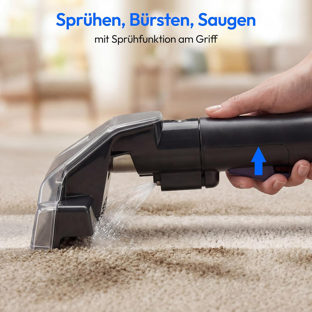 MEDION Polsterreiniger Gerät Waschsauger (Nasssauger für Polster Teppiche Autositze, Frisch und Schm
