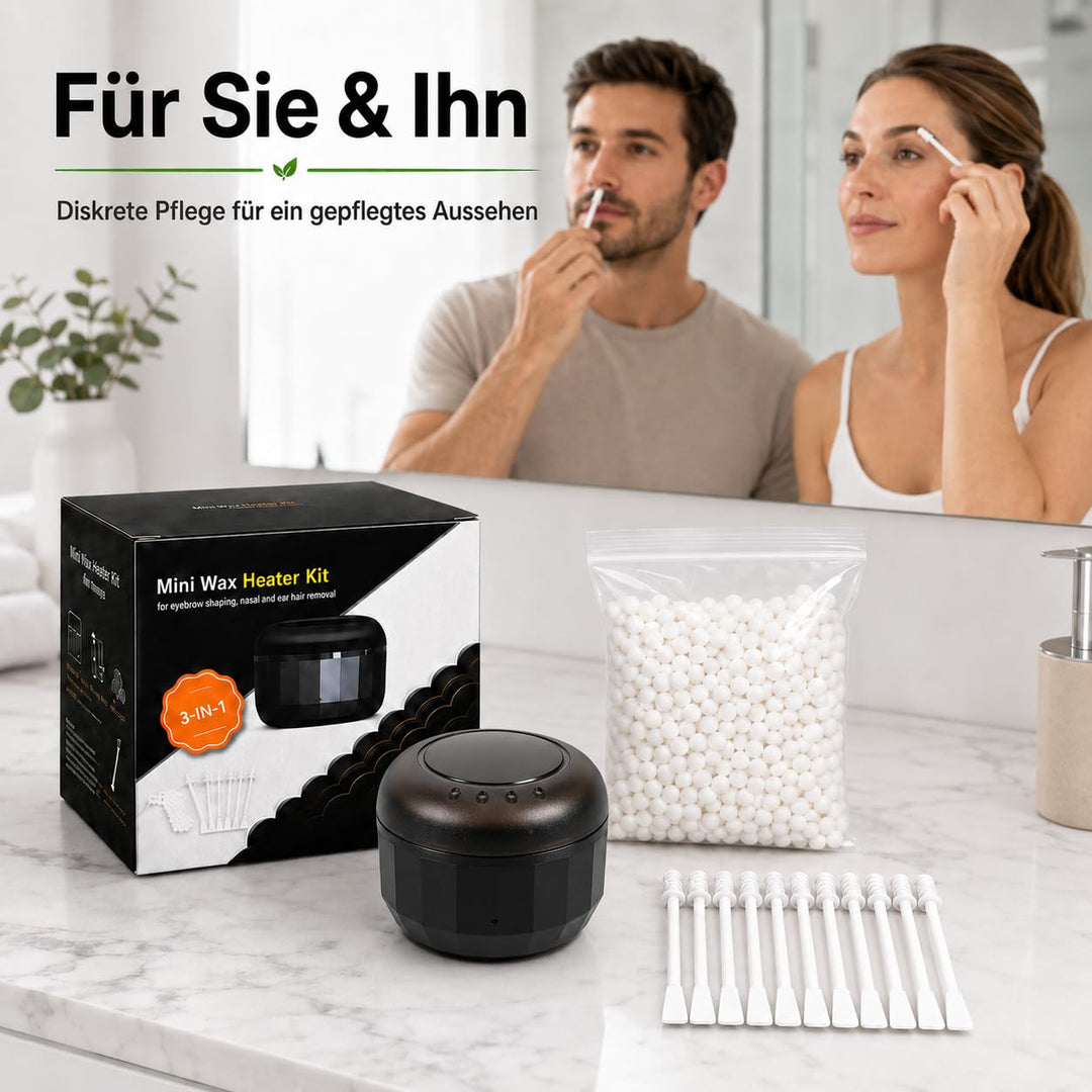 Nasenhaarentferner Wachs, Waxing Set mit Mini Wax Maschine und Nasenhaar Wachs Sticks, Wax Nasenwach