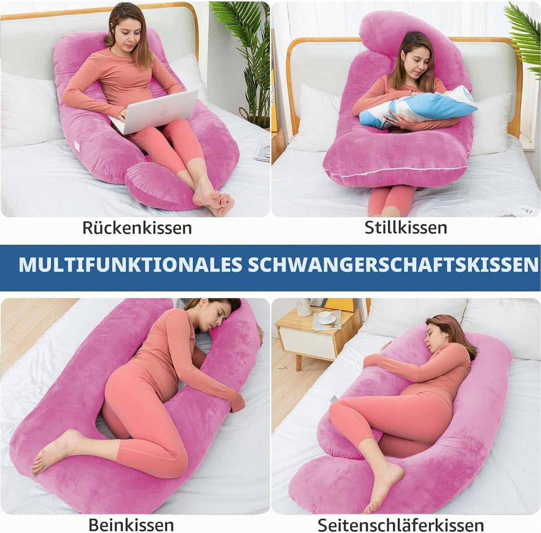 Schwangerschaftskissen, U-förmiges Ganzkörperkissen, Stillkissen, Stütz- und Schwangerschaftskissen