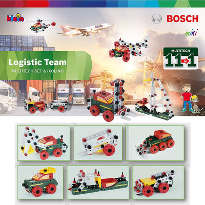 Theo Klein 8497 Multi-Tech Konstruktionsset mit Bosch Ixolino I 107 BAU-Teile I Batteriebetriebener