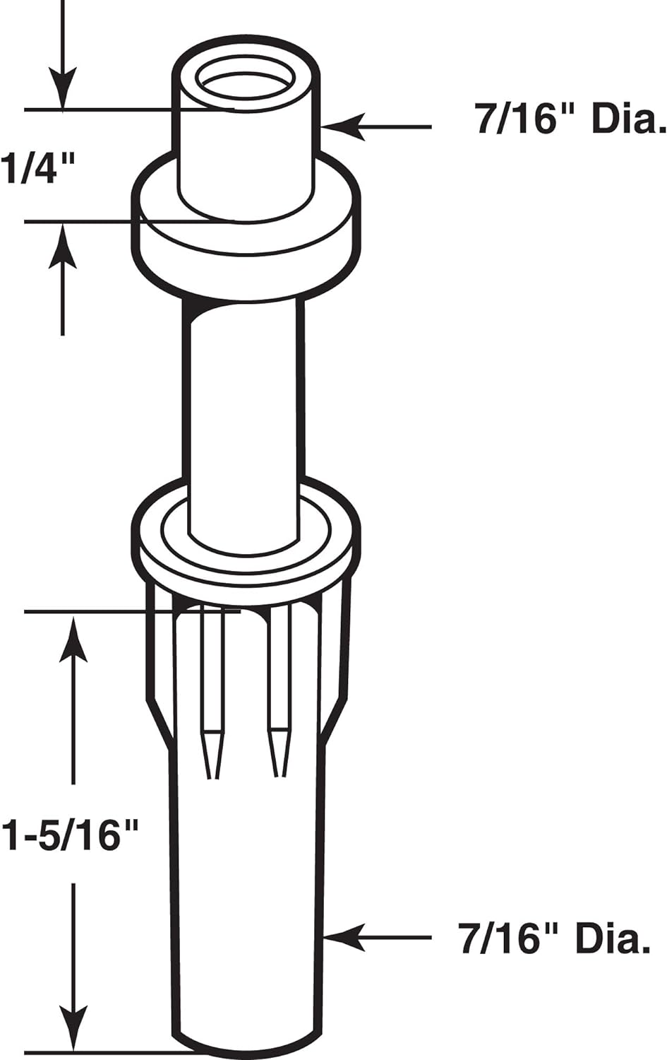 Prime Line mp6701 Doppelfalttür Pivot und Guide, Nylon