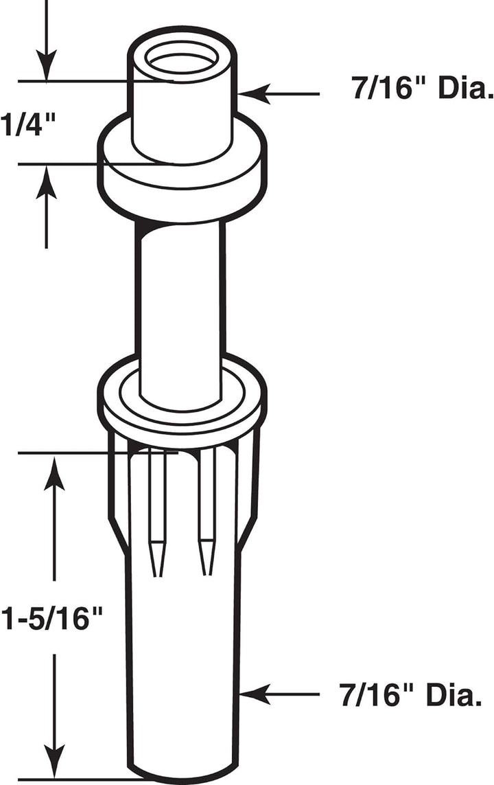 Prime Line mp6701 Doppelfalttür Pivot und Guide, Nylon