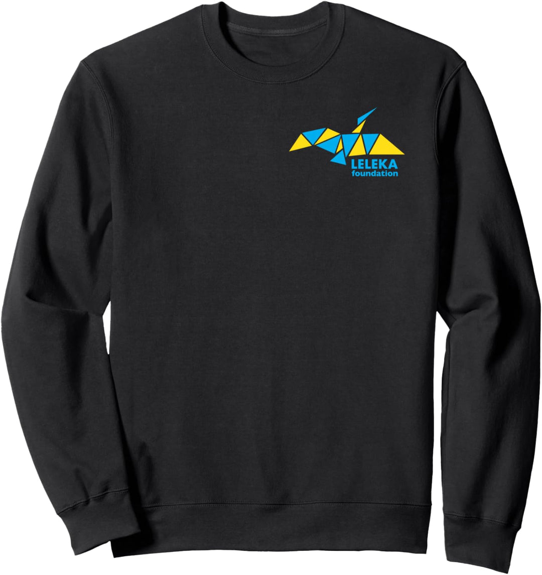 Storch Gelbblaues Logo auf der Brust Sweatshirt
