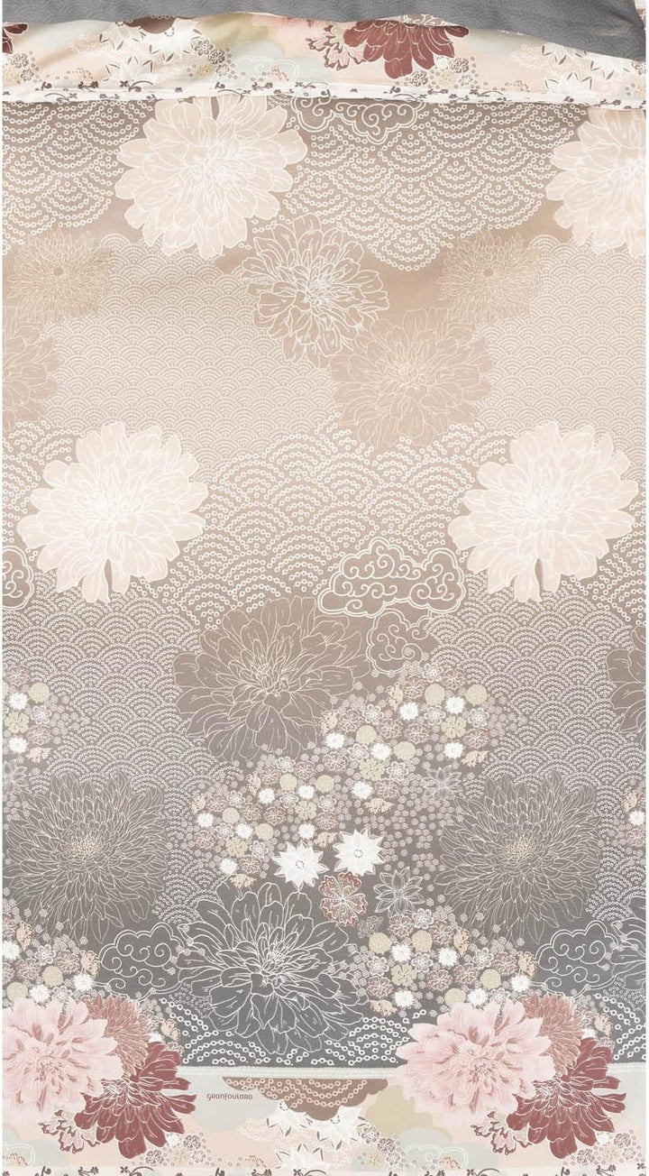 Bassetti 9311774 Bettwäsche Madama Butterfly 41 beige 200 x 200 cm 1 Bettbezug 200 x 200 cm + 2 Kiss
