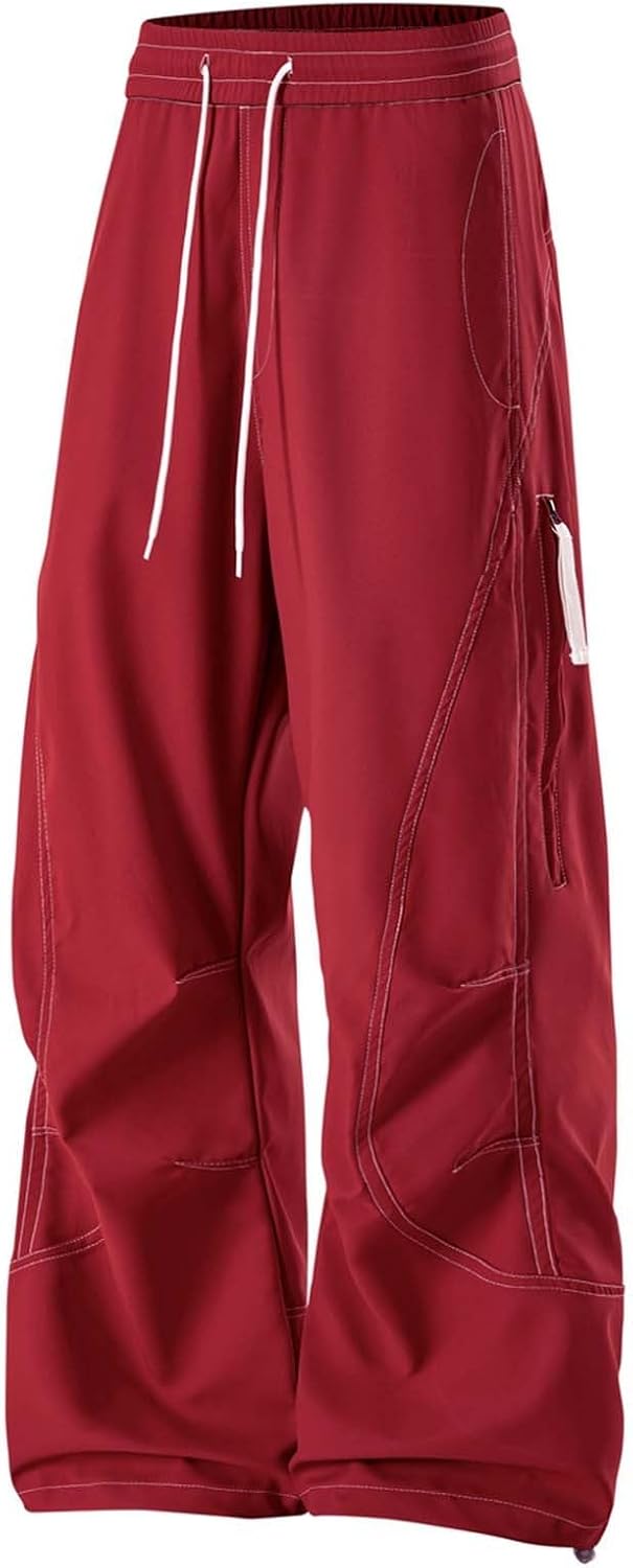 Regenhose Herren wasserdichte Fahrradhose Leichte Winddichte Outdoorhose Elastisch Taille Wanderhose