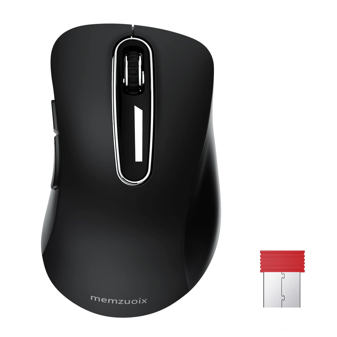 memzuoix Kabellose Maus 2.4GHz, Tragbare Optische Wireless Maus 1400 DPI mit Mini-USB-Empfänger, 5 T