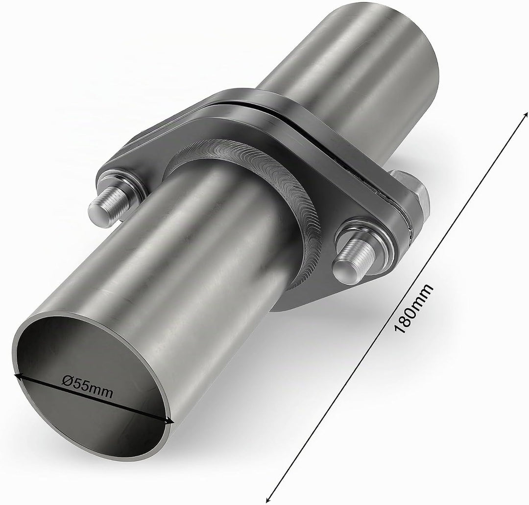 Universal Reparatur Flanschset VZ Abgasanlage von Ø45 50 55 60mm Auspuff Flansch.SET aus Massivstahl