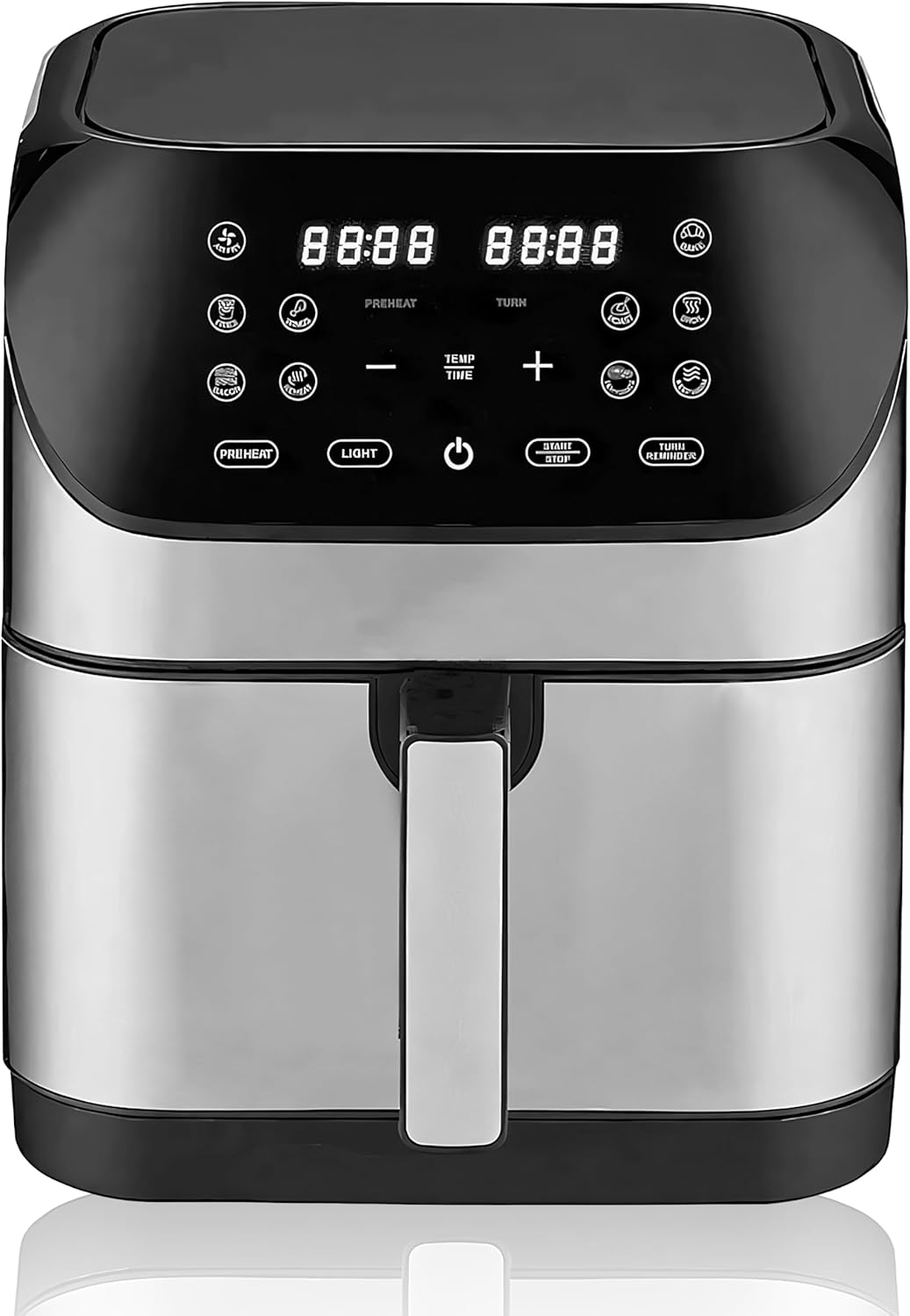 Retoo Heissluftfritteuse 8L 1800W Mit Digitalem Touchscreen, 10 Kochprogramme, Einstellbare Temperat