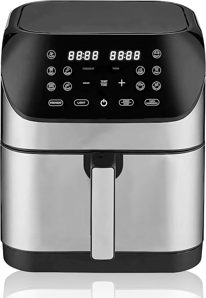 Retoo Heissluftfritteuse 8L 1800W Mit Digitalem Touchscreen, 10 Kochprogramme, Einstellbare Temperat