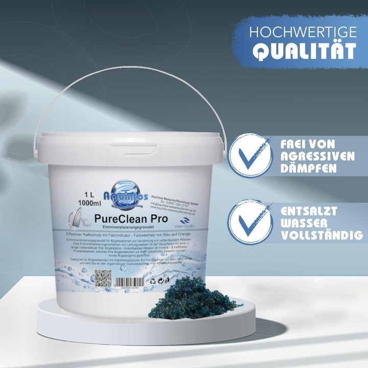 Filtergranulat PureCleanPro Entmineralisierungsgranulat für Dampfbügelstationen mit Farbindikator vo