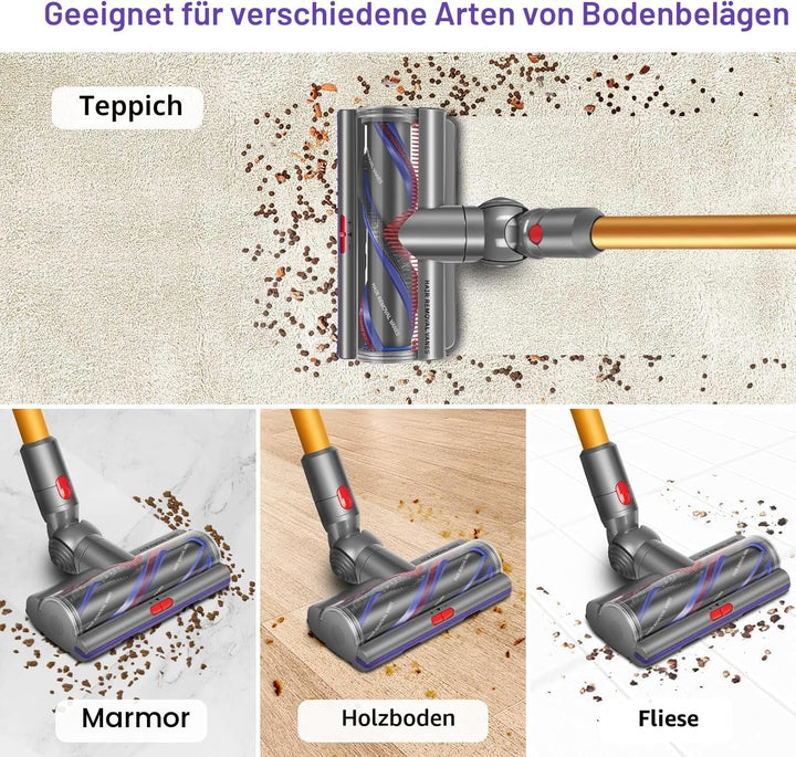 Torque Drive Bodendüse für Dyson V11 V15 V10 V8 V7 Bürste Anti-Tangle Einstellbare Saugkraft Elektri