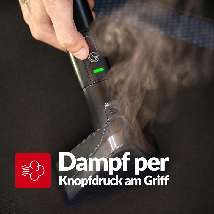 LEHMANN SteamWash 1800 Waschsauger & Dampfreiniger 4in1, Polsterreiniger und Teppichreiniger mit War