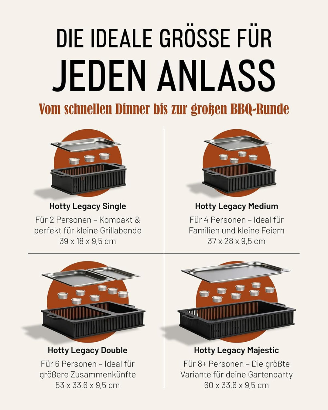 INEXTERIOR Hotty Legacy Warmhalteplatte fürs Grillen – BBQ-Design Speisenwärmer – Stövchen für Grill