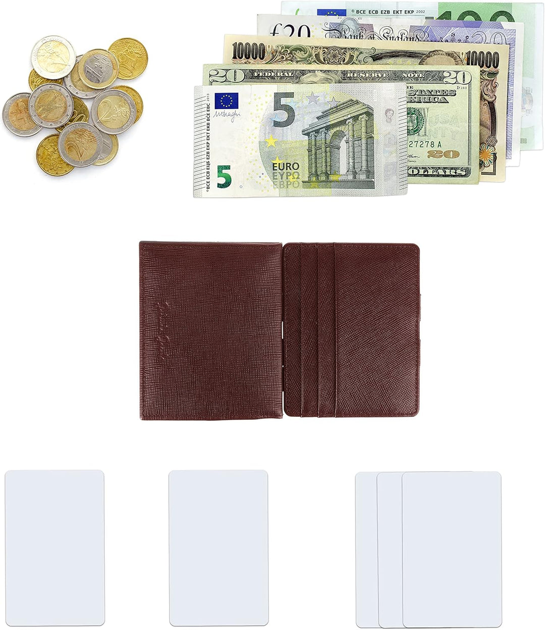 Jaimie Jacobs Flap Boy mit Gravur - Das Original - Magischer Geldbeutel mit Münzfach RFID-Schutz Ges