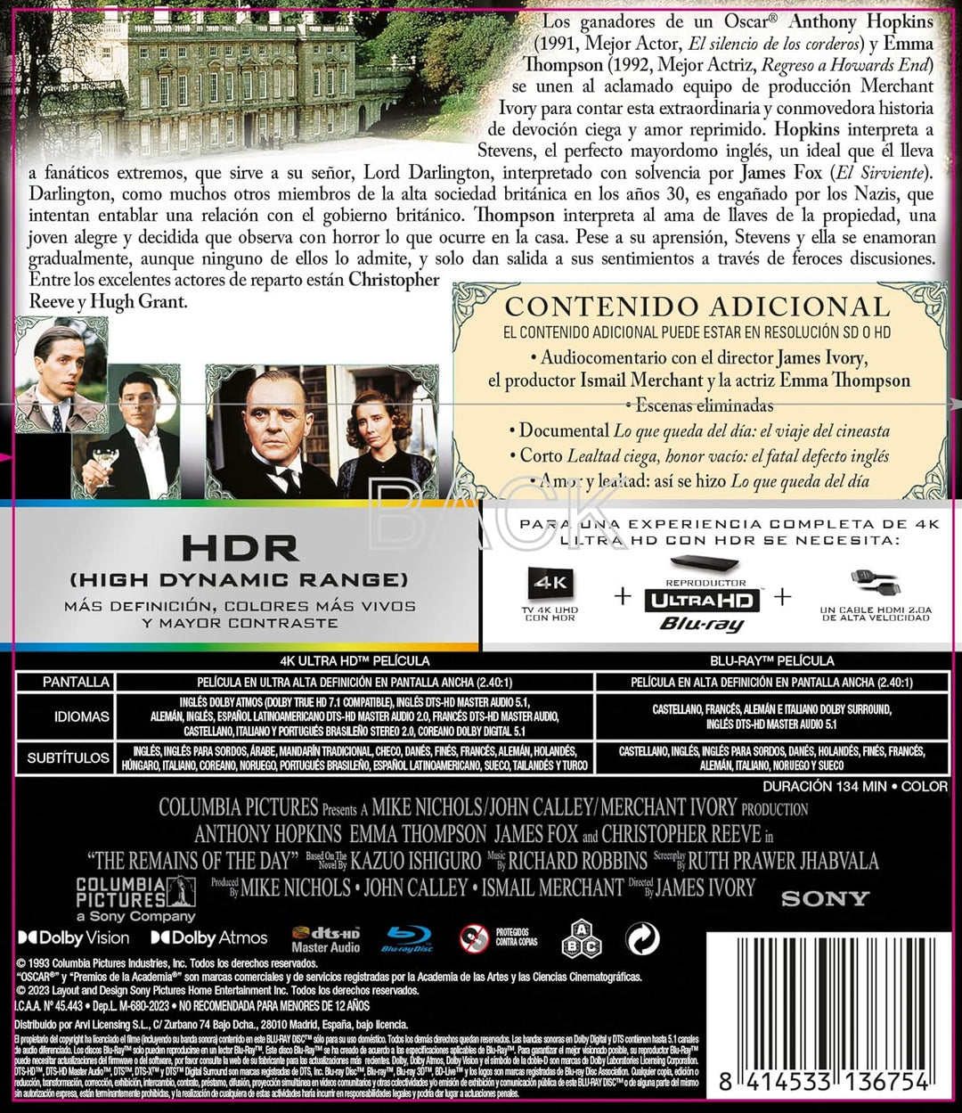 Lo que queda del dia (4K UHD+BD)
