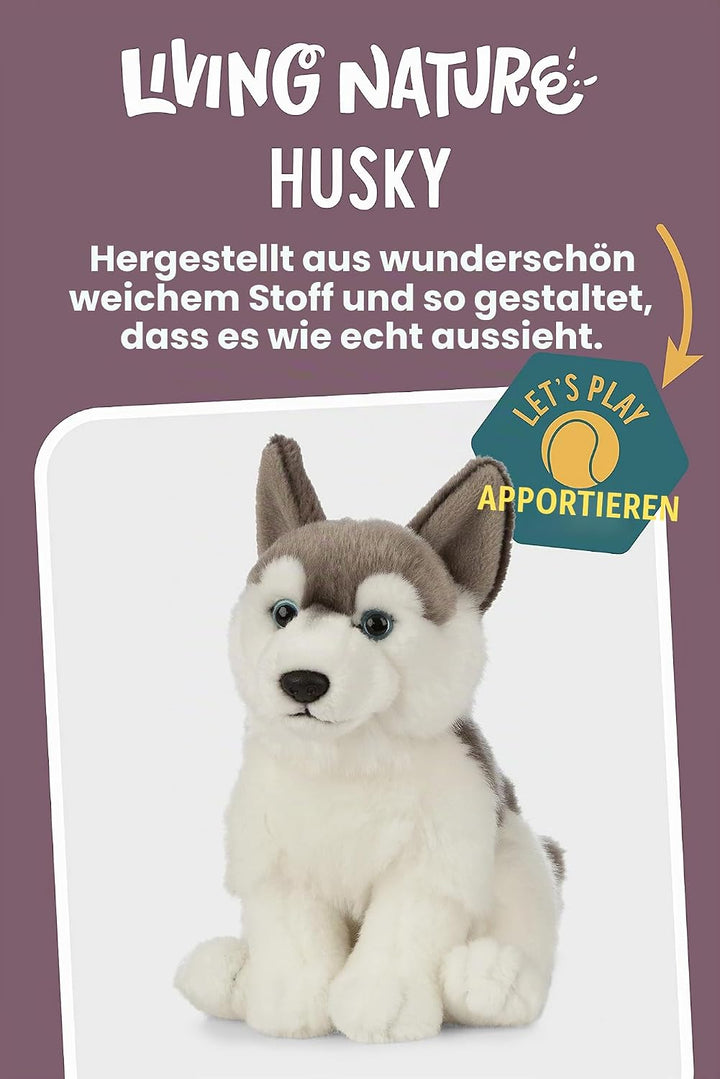 Living Nature Soft Toy - Stofftier Husky (20cm) Husky 21 cm, Husky 21 cm