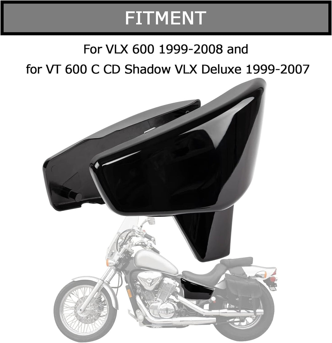 Batterie-Seitenverkleidungsabdeckungen für VLX 600 1999-2008 und für VT 600C CD Shadow VLX Deluxe 19