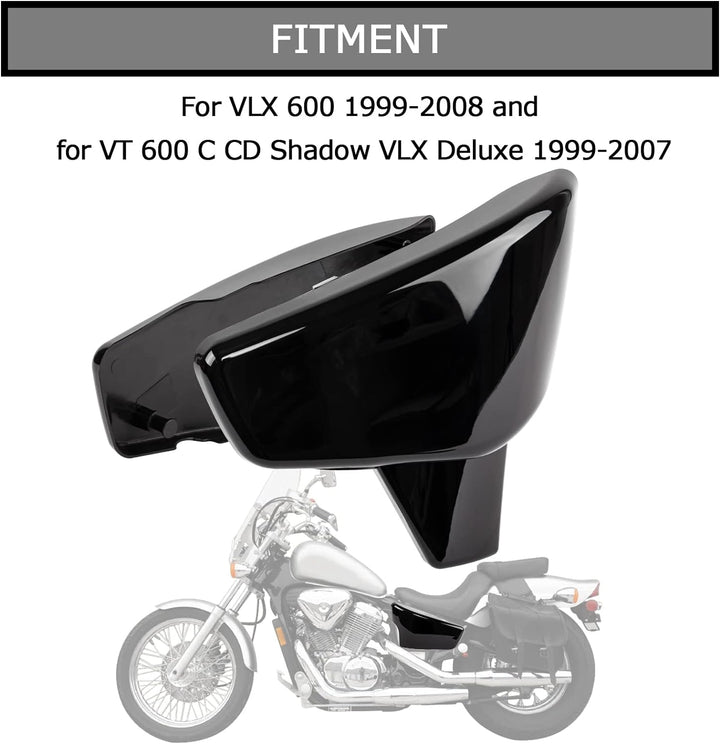 Batterie-Seitenverkleidungsabdeckungen für VLX 600 1999-2008 und für VT 600C CD Shadow VLX Deluxe 19