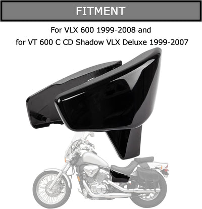 Batterie-Seitenverkleidungsabdeckungen für VLX 600 1999-2008 und für VT 600C CD Shadow VLX Deluxe 19