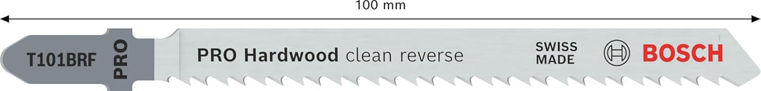 Bosch 5x Stichsägeblatt T 101 BRF Clean for Hard Wood (für hartes Holz, gerader Schnitt, Professiona