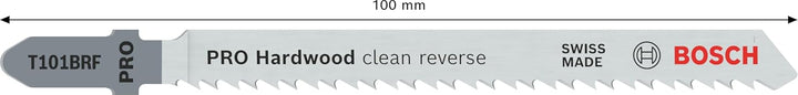 Bosch 5x Stichsägeblatt T 101 BRF Clean for Hard Wood (für hartes Holz, gerader Schnitt, Professiona