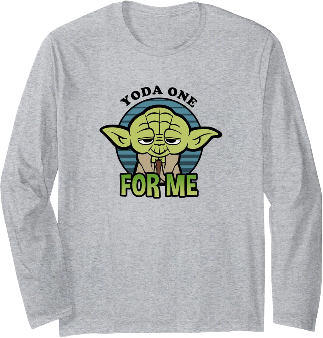 Star Wars Valentine's Day Yoda One For Me V7 Langarmshirt