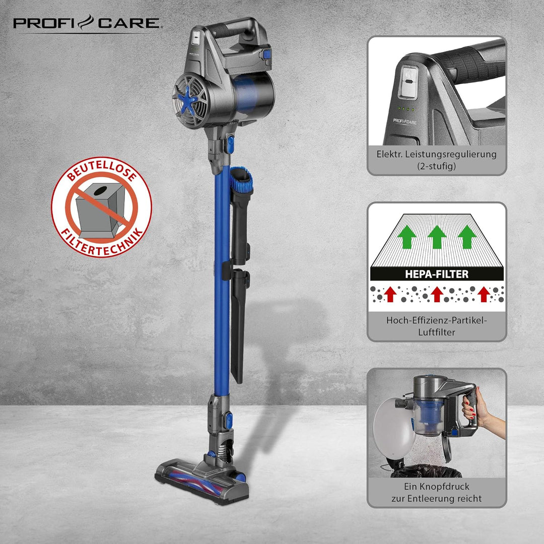 ProfiCare® Akku-Bodenstaubsauger | Staubsauger | Hand- und Bodenstaubsauger | Akkulaufzeit bis zu 40