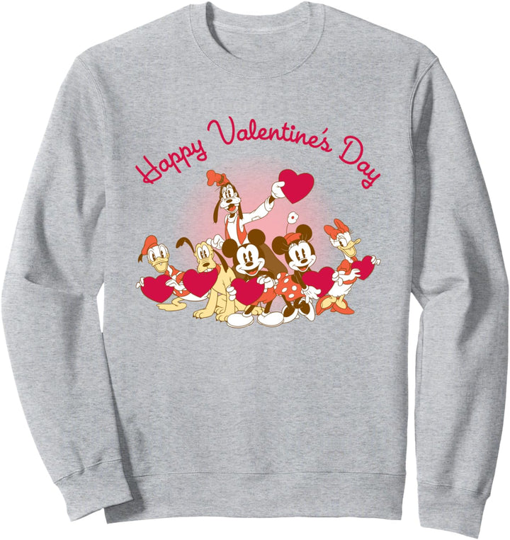 Disney Mickey Mouse & Friends Happy Valentine's Day Sweatshirt