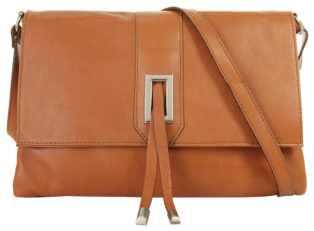 Umhängetasche Echt Leder Damen Made in Italy, Schultertasche, Handtasche mit Handyfach, Crossbody Ba