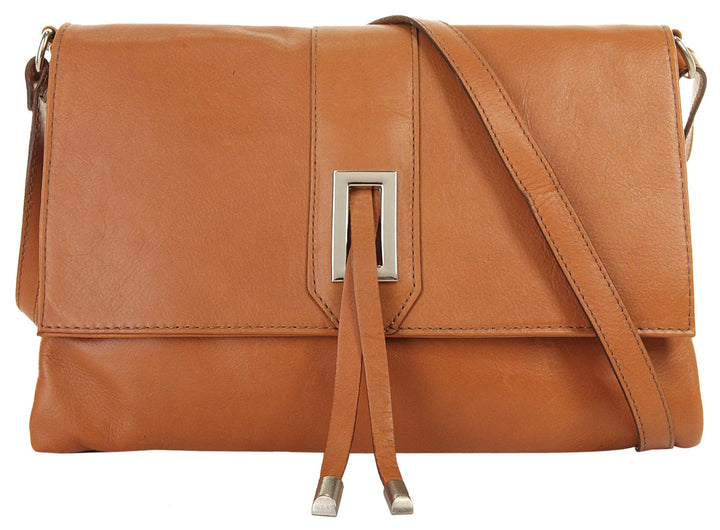 Umhängetasche Echt Leder Damen Made in Italy, Schultertasche, Handtasche mit Handyfach, Crossbody Ba
