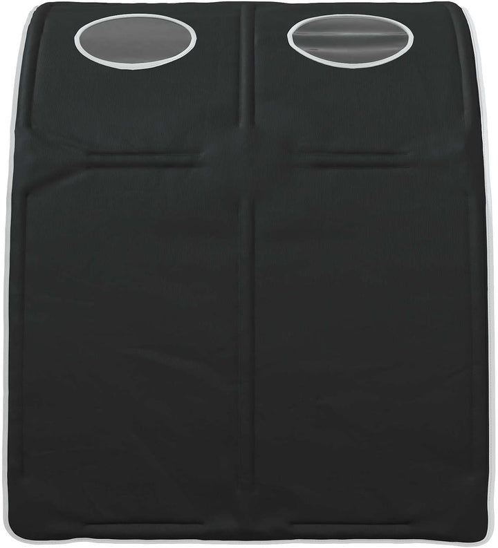 Bettunnel 2 Stück Schwarz 211 x 67,5 x 2 cm Polyester für Kingsize-Betten, Innenbereich, modernes De
